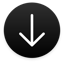 A Thrive Icon displaying a black downwards arrow