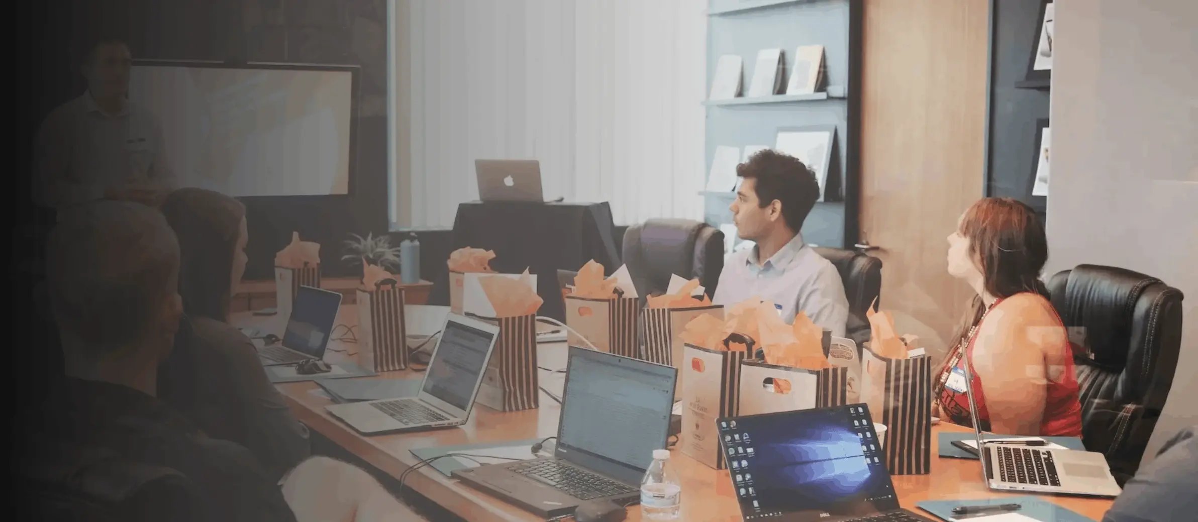The Thrive team discussing technology and service development