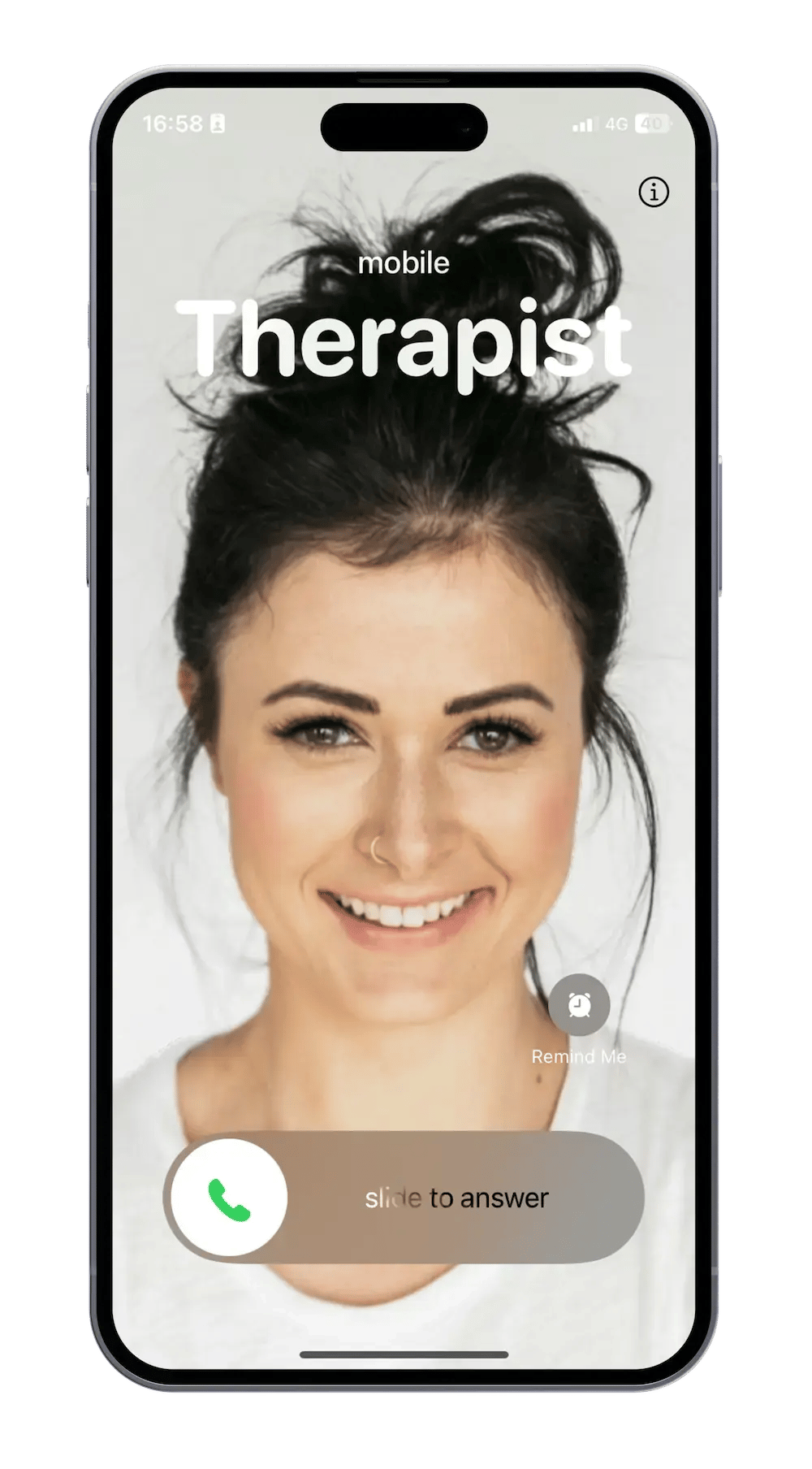 Phone therapy shown on the Thrive mobile app