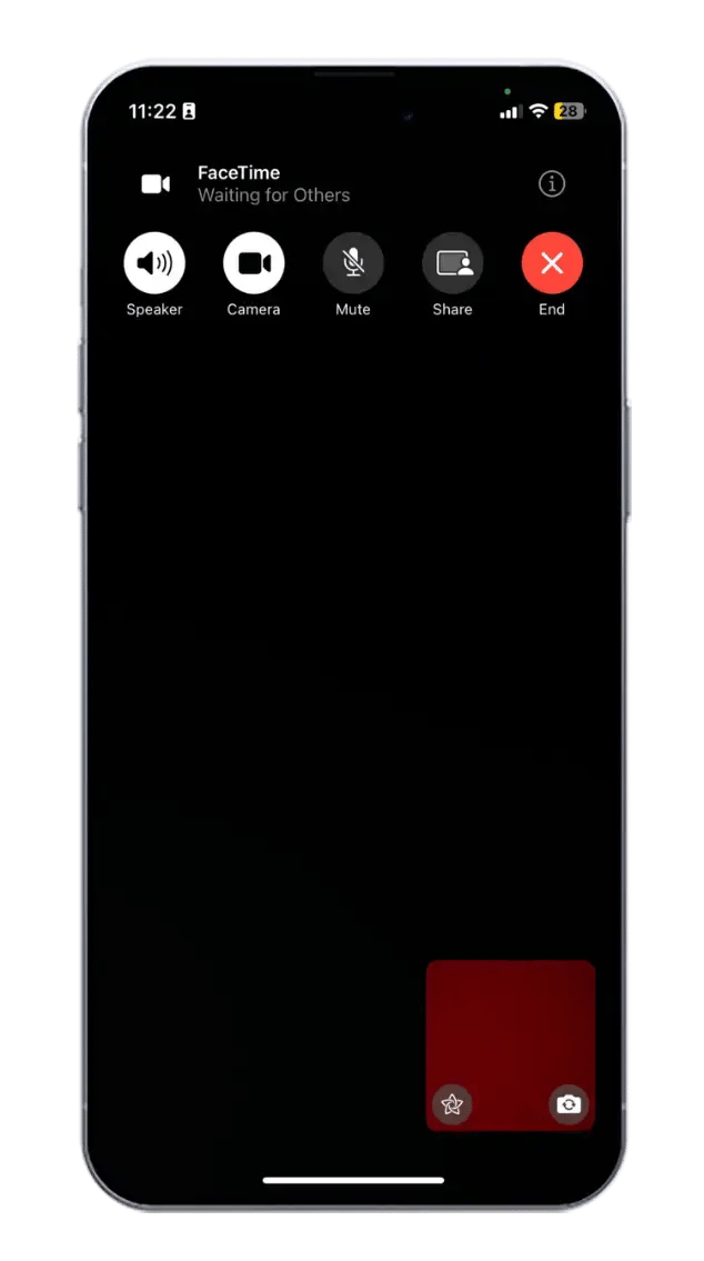 Video therapy call shown on the Thrive mobile app