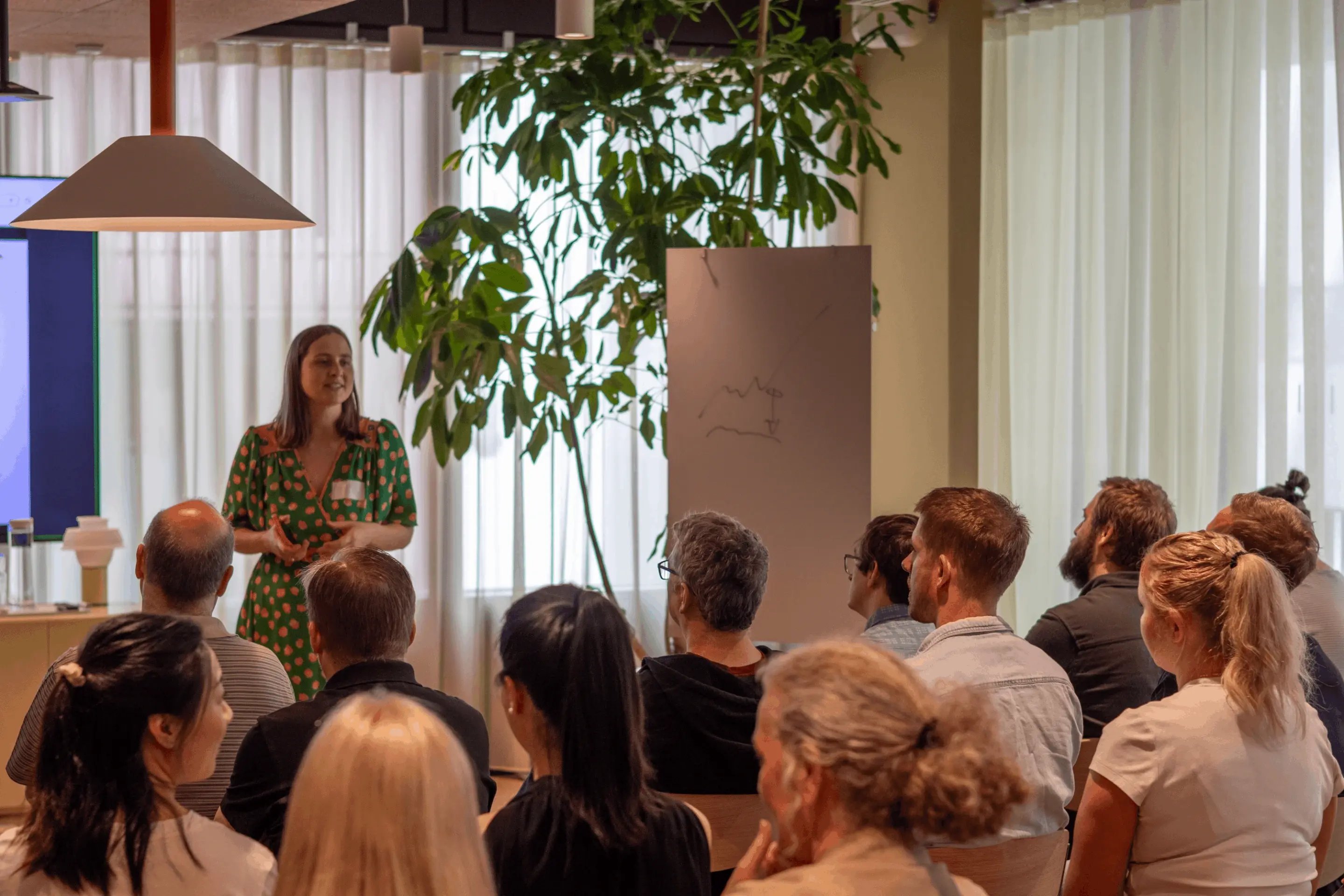 A Thrive workplace wellbeing session with employees